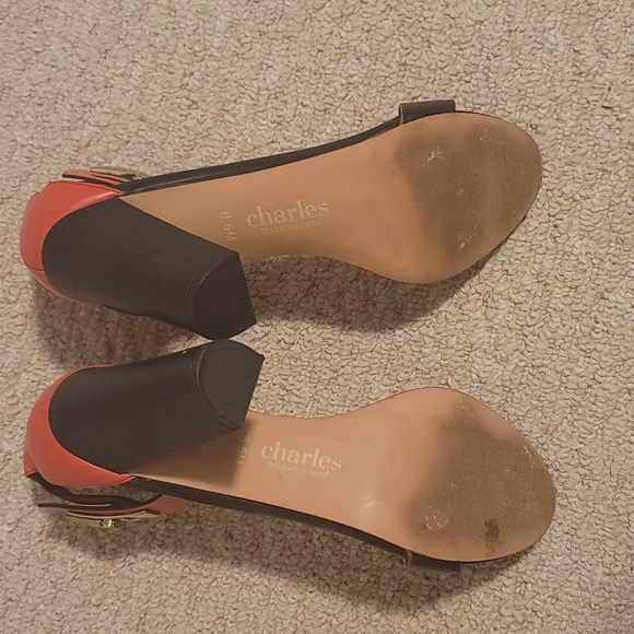 Charles David heels, US 8.5, in black and red - Picture 3 of 3